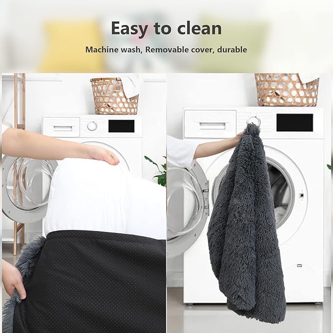 Vonabem Jumbo Dog Bed Washable with Removable Cover Waterproof 48 inch,