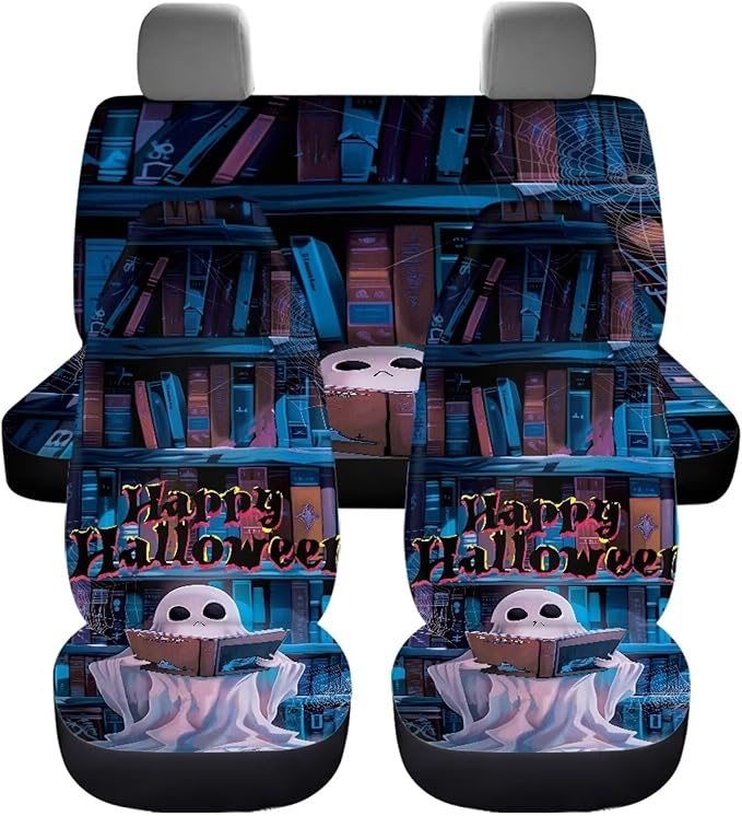 Halloween Ghost Car Seat Covers Set Bucket Seat