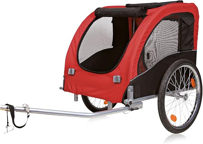 TRIXIE Convertible Dog Bike Trailer and Pet Stroller for Medium Dogs up to 66 lbs