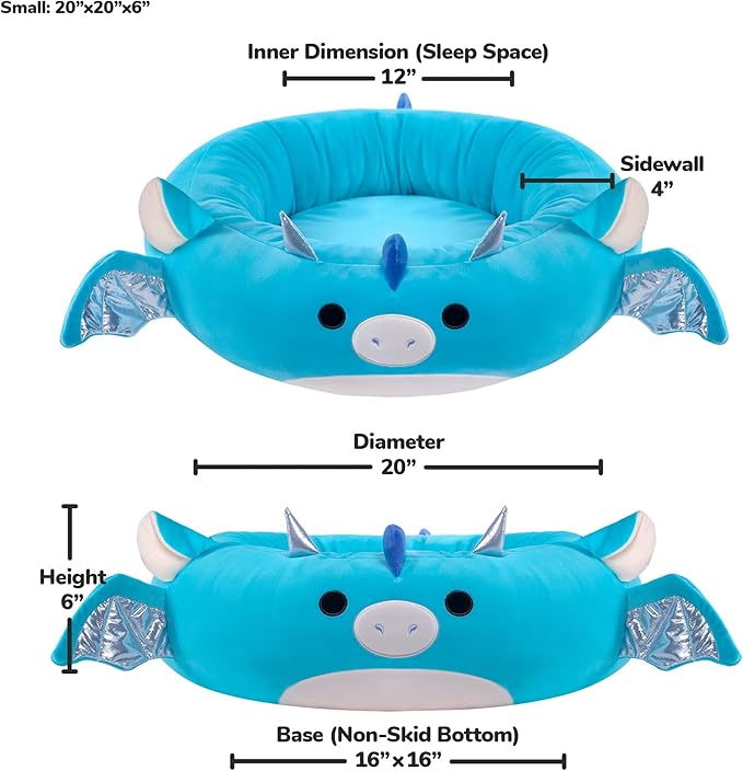 Squishmallows Original 20-Inch Tatiana The Dragon Pet Bed