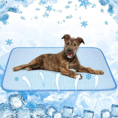 ULIGOTA Dog Cooling Mat Breathable Cooling Pad for Dog Cats Washable Pet Cooling Mat for Crate