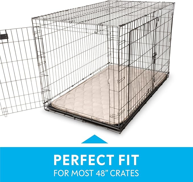 Paw Inspired Washable Padded Crate Mats for Dogs 47” x 29” Pad, 48-inch Kennels
