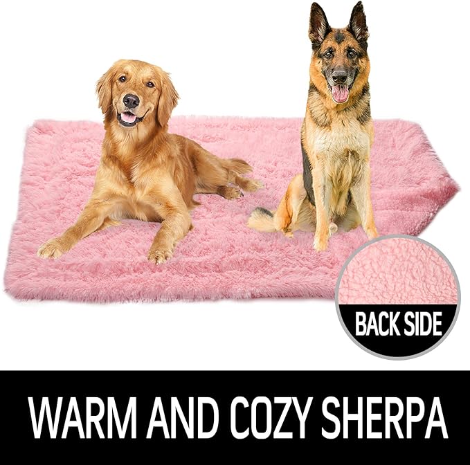 LOCHAS Luxury Fluffy Dog Blanket 40''x60'' Pink