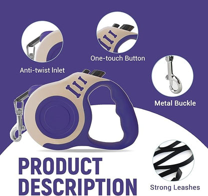 Retractable Dog Leash Automatic Telescopic Tractor Dog Tape 10/16 FT