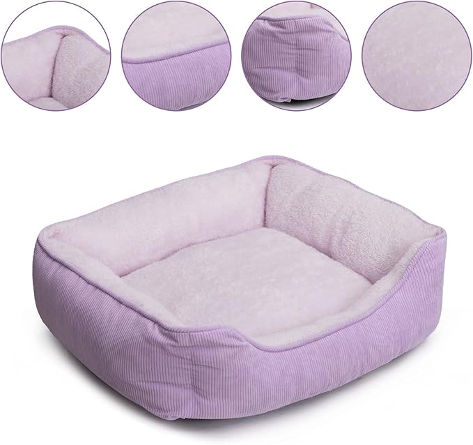 Hollypet Rectangle Plush Dog Bed Cat Bed Self-Warming Pet Bed