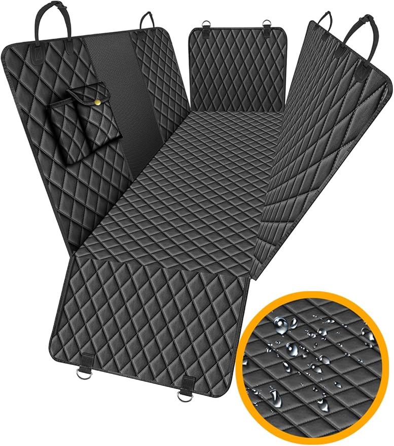 Waterproof Dog Car Seat Cover for Back Seat: Suitable for Small and Large Dogs