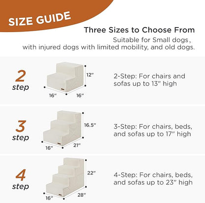 Lesure Dog Stairs for High Beds 4-Steps Dog