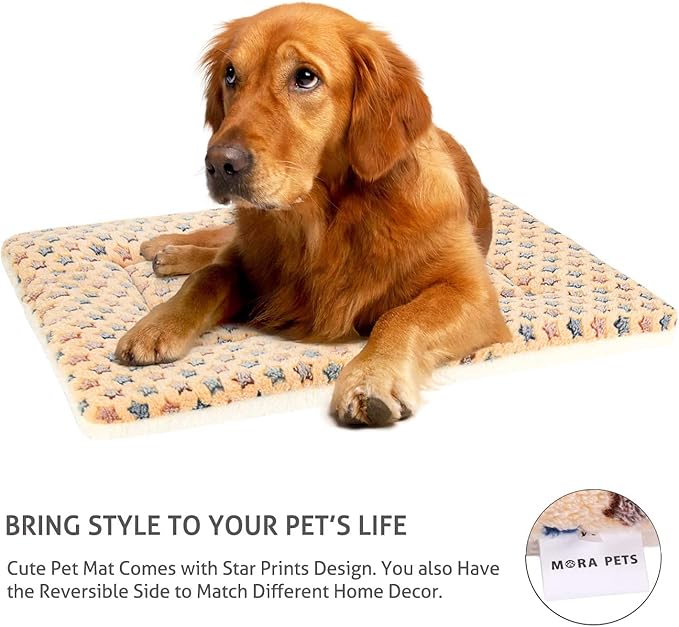 Mora Pets Dog Bed Crate Pad Ultra Soft 41 x 29 inch