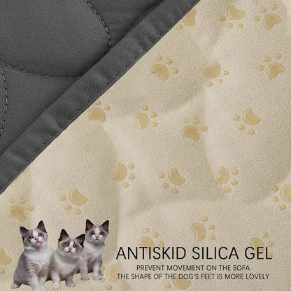 Ameritex Pet Bed Cover Dog Bed Blanket for Sofa and Furniture Waterproof New Pattern Design (52x82 Inch, Dark Grey)