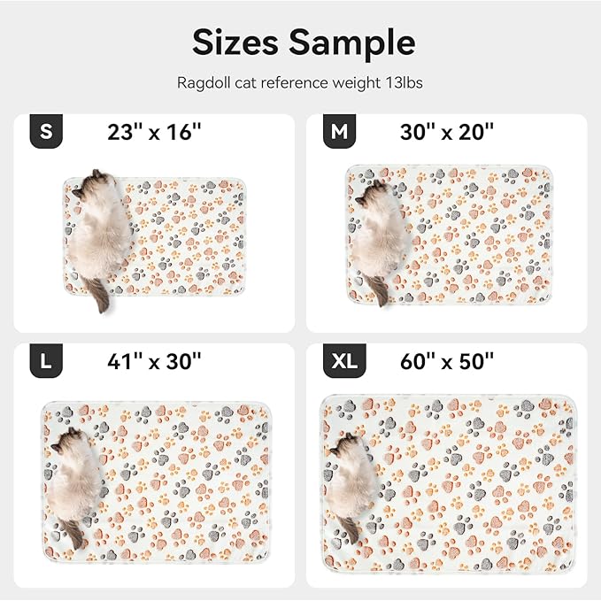 PJYuCien Blankets 1 Pack 3 - Fluffy Premium Fleece Flannel Throw Dog Blanket, Soft Warm Cute Print Cat Blanket, 23"x16" Pet Blankets for Small Dog Cat Puppy