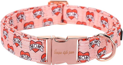 Unique Style Paws Valentine's Day Dog Collar Heart