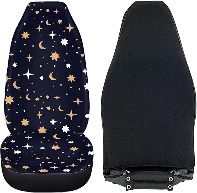 UNICEU Moon Star 2pc Front Seat Covers Stretchy