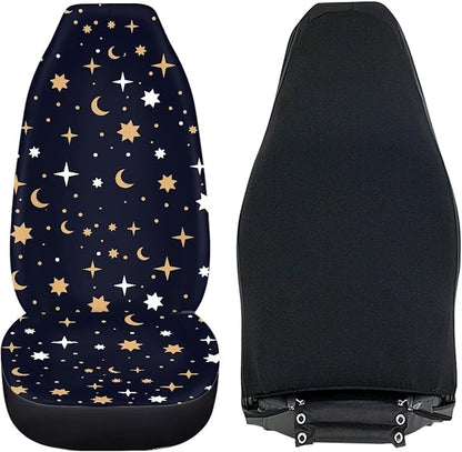 UNICEU Moon Star 2pc Front Seat Covers Stretchy