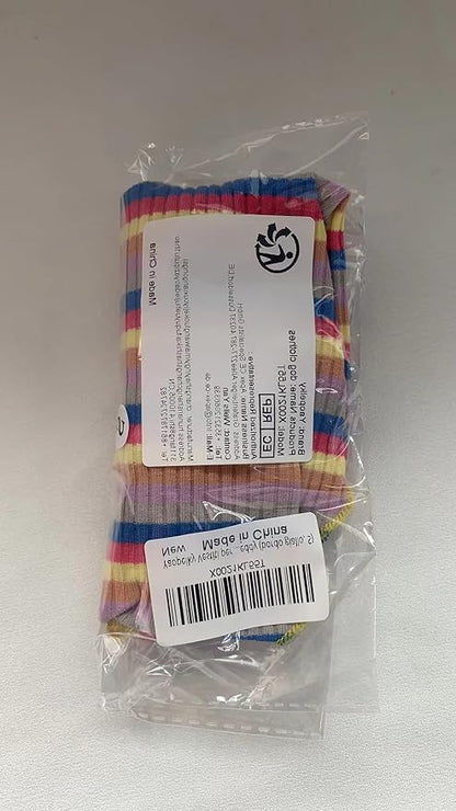 Small Medium Dog Clothes Rainbow Striped Dog Shirts Stretchable Long Sleeve Cat T-Shirt Pet Outfits for Chihuahua Yorkie Teddy (Yellow Edge