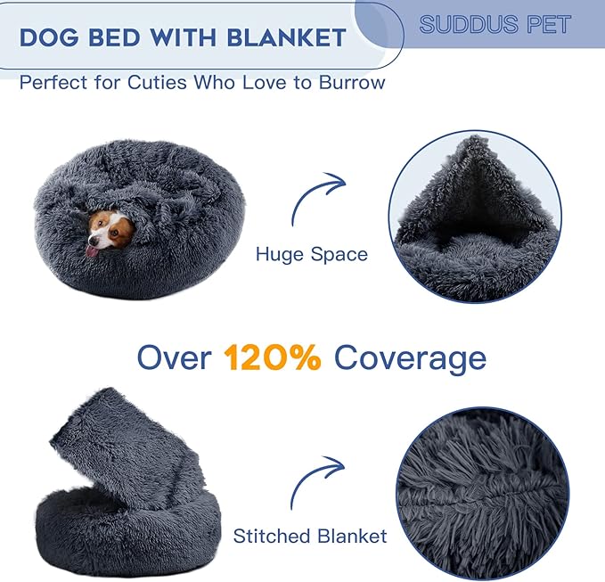 suddus Calming Dog Bed Large Size Dog (36'')