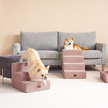 EHEYCIGA Dog Stairs for Small Dogs 13.5" H 3-Step Dog