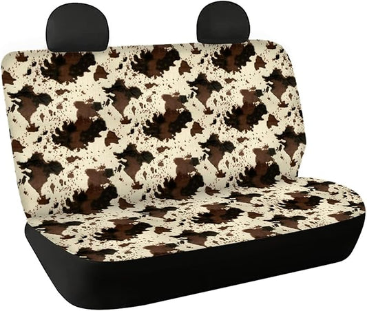 CLOHOMIN Cow Print Car Seat Cover for Back Seat Only