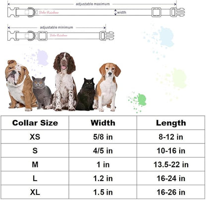 Summer Dog Collar, Big Dill Print Pet Collar Durable Metal Collar Dog Cute Green Boy Dog Collars Adjustable Dog Collar for Small Medium Large Dogs