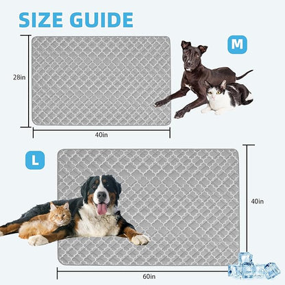 PUPTECK Dog Cooling Mat for Medium Large Dogs, Cooling Blanket for Kennels Crate Floor, Pets Cooling Pad, Self-Cooling Bed for Dog Cat Summer Sleeping Outside, Washable & Portable, Large 28"x40"