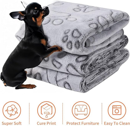 1 Pack 3 Dog Blanket Super Soft Warm Medium(29"x20")
