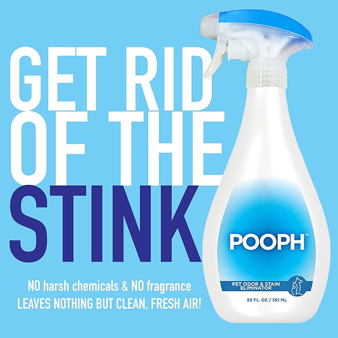 Pooph Pet Odor Eliminator, 20oz Spray - Dismantles Odors on a Molecular Basis, Dogs, Cats, Freshener, Urine, Poop, Pee, Deodorizer, Natures, Puppy, Fresh, Clean, Furniture, Potty, Safe