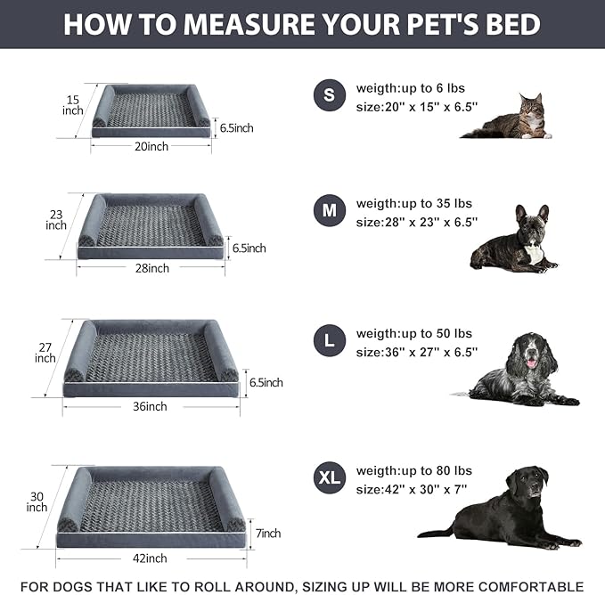 BFPETHOME Dog Beds for Large Dogs