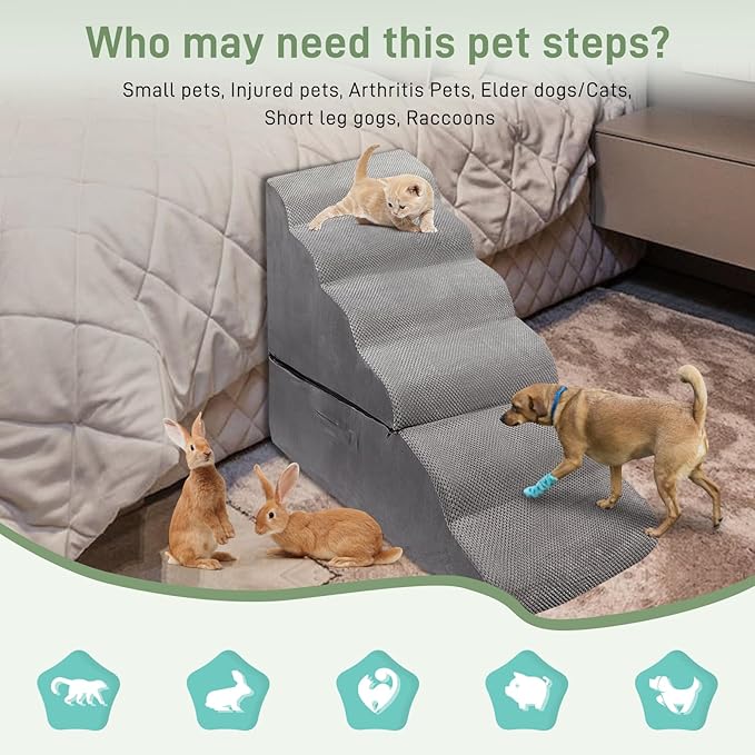 Foam Dog Stairs/Dog Steps 30-36 inches, 6 Tier