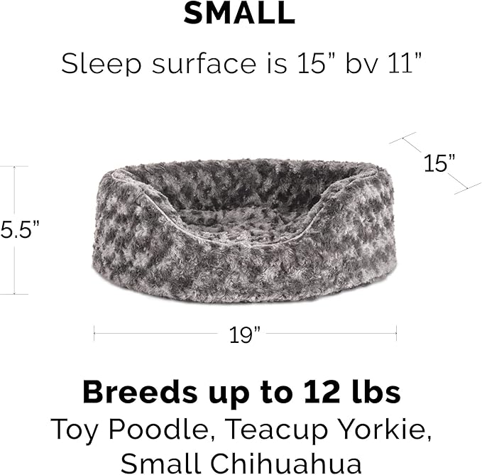 Furhaven Dog Bed for Small Dogs w/ Removable Washable Cover & Pillow Cushion Insert 12 lbs