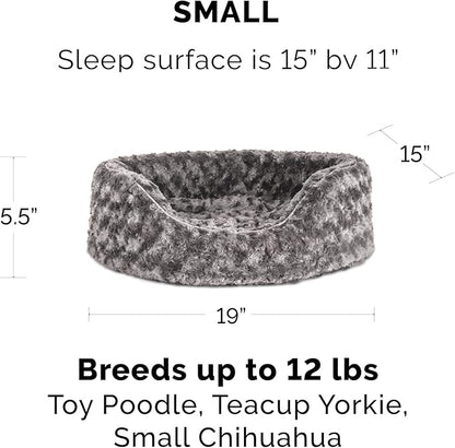 Furhaven Dog Bed for Small Dogs w/ Removable Washable Cover & Pillow Cushion Insert 12 lbs