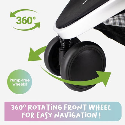 Petique 3-in-1 Newport Pet Stroller (Travel Carrier + Car Seat + Stroller) 360º Front 45LBS –