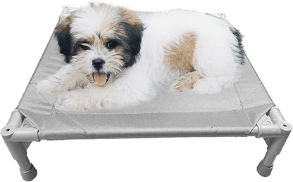 Love&go Elevated Dog Bed with Metal Frame (Small-18.5x18.5x5.5 inch,