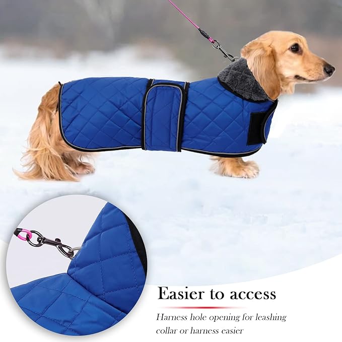Geyecete Warm Thermal Quilted Dachshund Coat