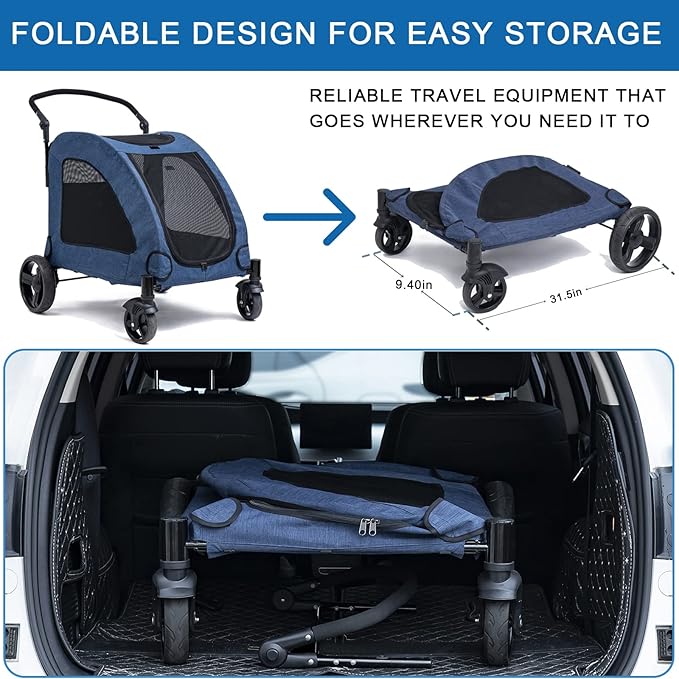 4 Wheel Foldable Pet Stroller for Dog