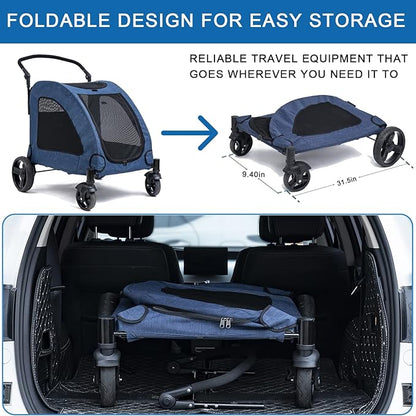 4 Wheel Foldable Pet Stroller for Dog