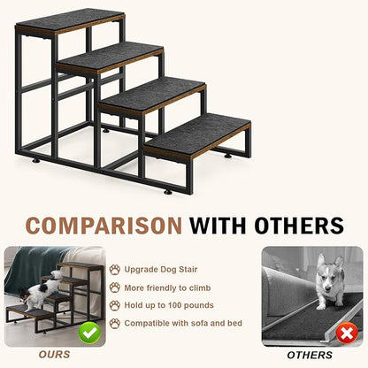 Dog Stairs for Small Dogs 4 Steps