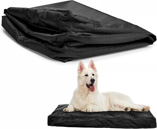 Dogs Bed Cover Waterproof Replacement Covers for Large Dogs Pet Bed Heavy Duty Washable Cover with Zipper-44"x32"x4"inch