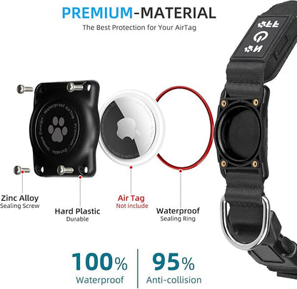 LED AirTag Dog Collar IP67 Waterproof 1,600 Feet