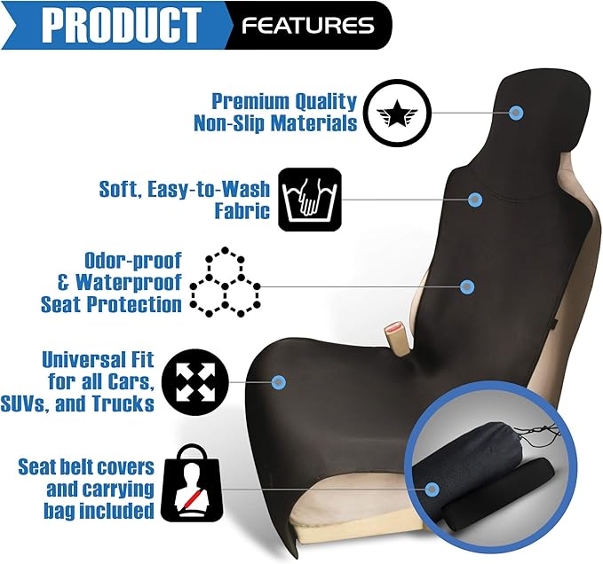 Ryzen Waterproof Neoprene Universal Fit Car Seat Cover