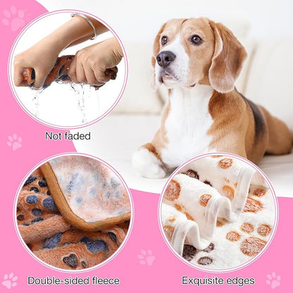 Chumia 18 Pcs Fleece Pet Blanket Soft Warm (30 x 20 Inch)