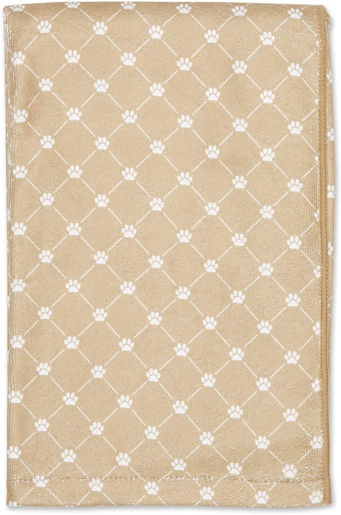 Bone Dry Pet Grooming Towel Collection Absorbent Microfiber X-Large 41x23.5", Trellis