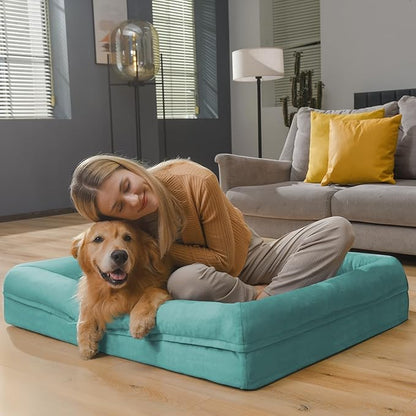 Orthopedic Washable Large Dog Bed: Jumbo Dog Bed Bolster Waterproof