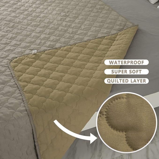 SPXTEX Dog Bed Cover Washable Pee Pads Dog Blankets for Puppy Large Dog Cat 1 Piece（68"x82",Beige+Sand+Sand）