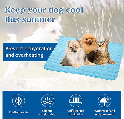 Pet Cooling Bed Mats Dog Cooling Mat Washable Comfort Breathable for Dogs and Cats Indoor Outdoor 59.05 * 39.37Inch)