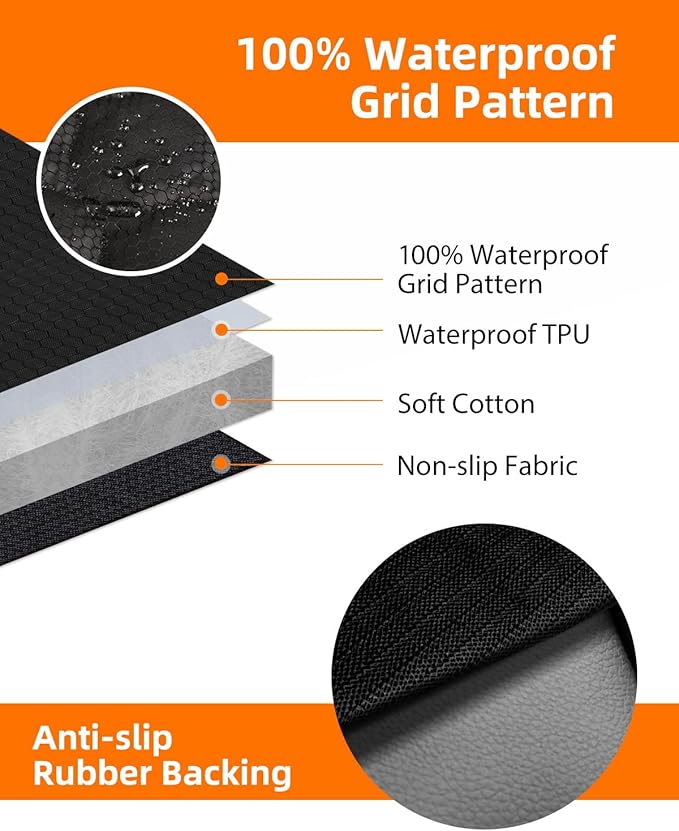 PETICON Dog Car Seat Cover with Mesh Window 100% Waterproof