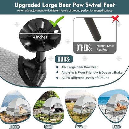 Upgraded Elevated Dog Bed with Canopy