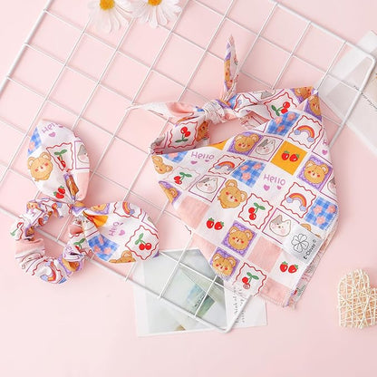 E-Clover Dog Bandanas & Matching Scrunchie-Cute Dog Bandana