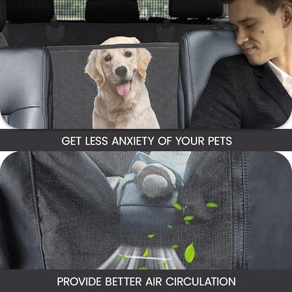 Backseat Extender for Dogs Hard Bottom 100% Waterproof, 330lb, Anti-Slip 600D Oxford 1 Year