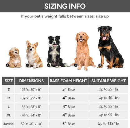 GLADOG Orthopedic Extra Large Dog Bed with Full Memory Foam