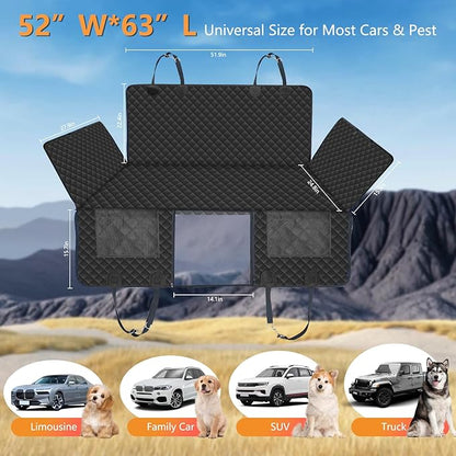 Hard Bottom Dog Car Seat Cover for Back Seat