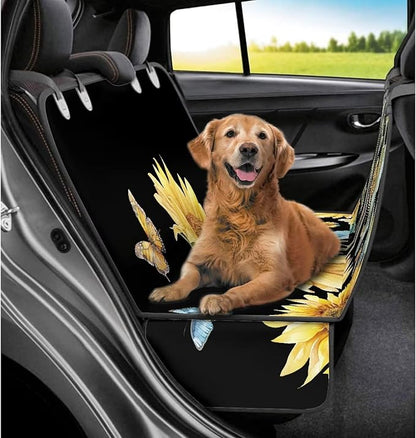 AFPANQZ Sunflower Dog Cat Seat Cover for Cars
